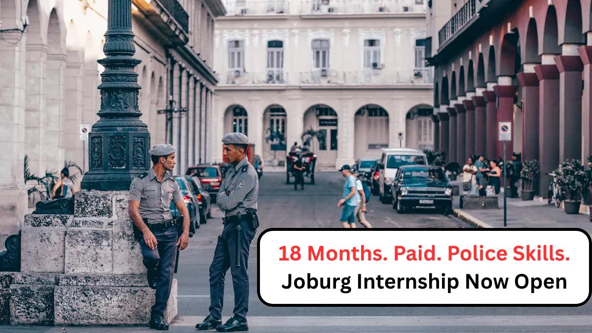 18 Months. Paid. Police Skills. Joburg Internship Now Open
